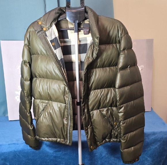 Burberry Other - Burberry Brit Olive Puffer Jacket Size XL